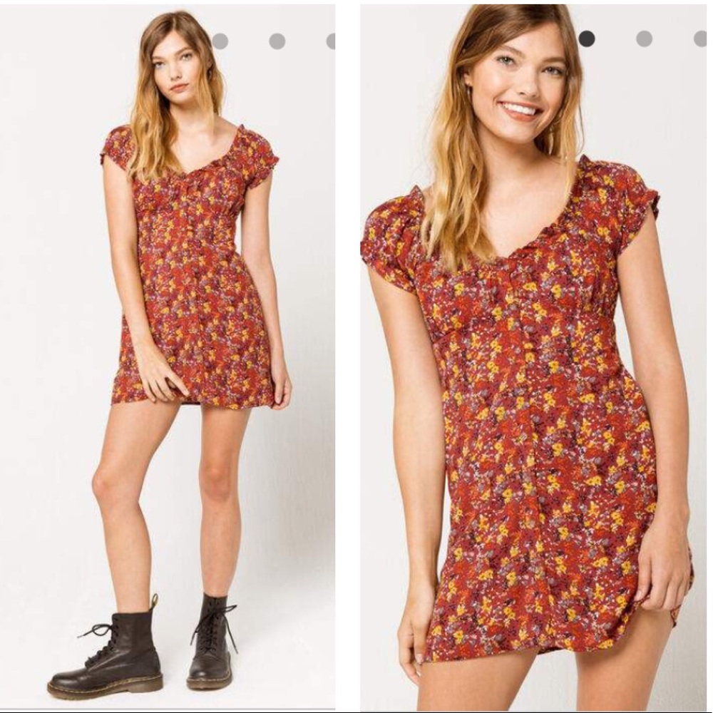 floral button dress
